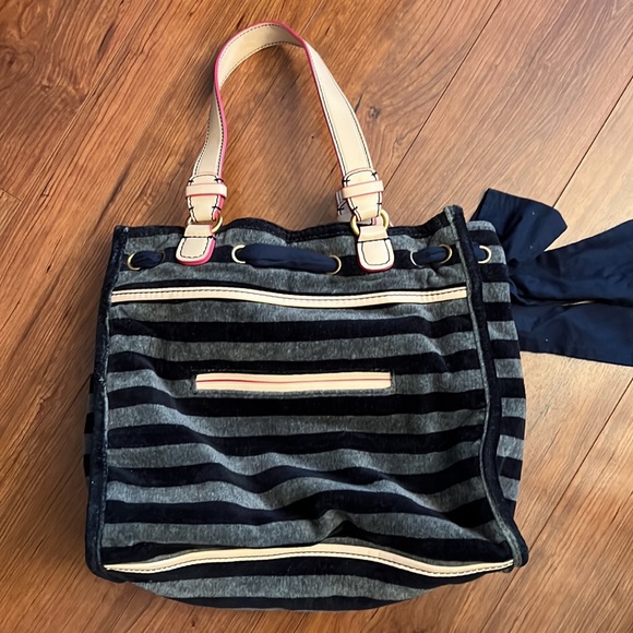 Juicy Couture striped velour tote. - Picture 2 of 4